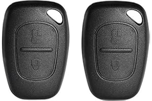 Kelay 2 Buttons Car Key Fob Cover Case Compatible for Renault Opel Vauxhall Vivaro Movano Traffic Kangoo For Nissan Remote Key Replacement without Blade (2 pcs)