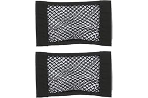 LSCUYZ 2 Stück Kofferraum Netztasche Auto Gepäcknetz, 40 x 25cm, Universal Kofferraumnetz Schutznetz Elastisch Kofferraum Aufbewahrung Netz Mit Klettverschluss für Auto/SUV Kofferraum Gepäcknetz aus Nylon
