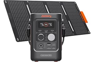 Jackery Explorer 300D Générateur Solaire Portable avec 40W Panneau Solaire, 288Wh Batterie LFP Ultra-Léger, Câble 2 en 1 pour Porter et Charger, 5 Portes USB-C/USB-A/CC 300W pour Plein Air,Télétravail