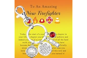 MYOSPARK Firefighter Keychain New Firefighter Gift Firefighter Graduation Gift Firefighter Gift for Men and Women
