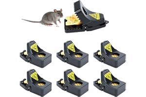 VMUTGA Trappola per Mouse 6 Pezzi Rimozione Igienica Dei Topi, Immediatamente Pronto All'uso, Trappola Riutilizzabile per Mouse, Ideale per La Casa e L'esterno
