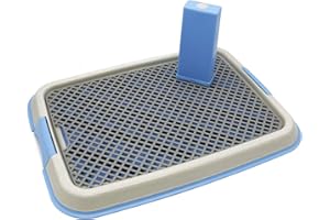 BPS BUENA PET SHOP BPS Bandeja Sanitaria de Adiestramiento Inodoro Interior para Perros Aseo Mascotas Plástico 2 Tamaños M/L Color al Azar (M: 49 x 36 x 3 cm) BPS-5703