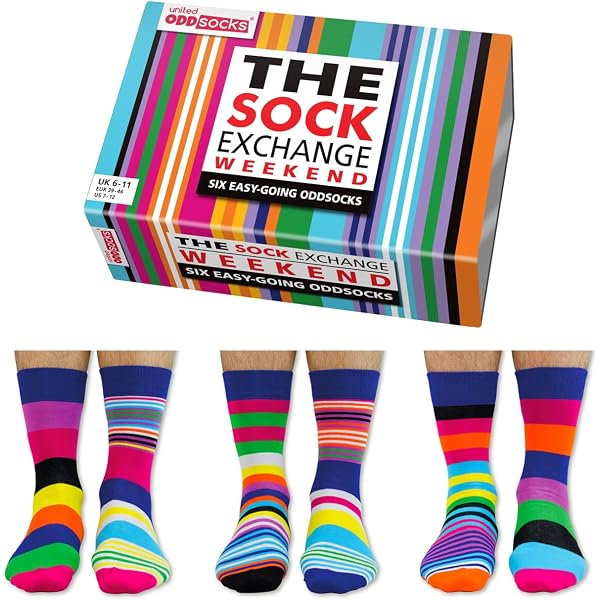 United Oddsocks Donuts Chaussettes Boîte de 6 Oddsocks Femme EUR 37-42, UK 4-8, Multicolore, 37-42