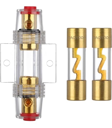 Tomzz Audio 5800-053 Mini Porte-fusible ANL Transparent 2x40A Jusqu'à 25qmm