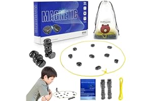 SFSSHUI Magneteffekt Schachspiel Magnetisches Schachspiel Tragbares Pädagogisches Schachbrett Tragbares Magnet Schachbrett Puzzle Checkers Spiel Kinder und Erwachsene Und Camping Familientreffen