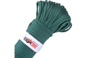 KADACTIVE Paracord Rope 550 Multifunction - 30meter - 7 Strand Nylon Cord - for Outdoor, Indoor Use - Crafting, Keychains, Camping, Survival Rope - Green