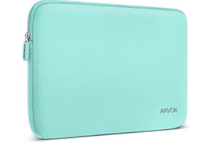 ARVOK 17 17.3 Pouces Housse Ordinateur Portable Pochette en Néoprène Protection Sacoche pour PC Chromebook Ultrabook Netbook Tablette (Vert Clair)