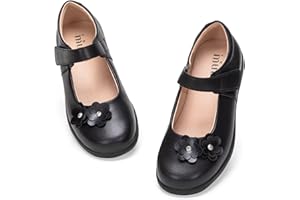 Frank Mully Mädchen-Kleiderschuhe Mädchen Mary Jane Flache Schuhe Ballerinas Flache Party-Schulschuhe mit Schleife für Kleinkinder/kleine Kinder/große Kinder