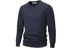 VEIISAR Sweatshirt Herren Langarm aus weicher Baumwolle - 310g Bequemer Pullover mit Rundhals für Herbst und Winter