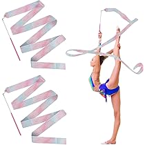 GETRICH 12pcs Ruban Gymnastique Enfant Arc-en-Ciel 2m Ruban