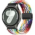 YYXIXI 20mm Watch Strap Compatible with Samsung Galaxy Watch 7/6/5/4 Strap 44mm 40mm/5 Pro 45mm Wriststrap/Active 2 Band Magnetic Buckle Braided Belt(Watch Not Included)