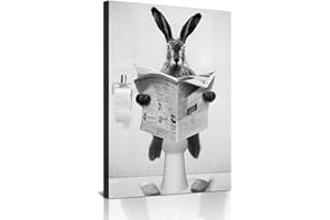 HMDKHI Impression murale en noir et blanc - Impression sur toile pour salle de bain - Motif animal, éléphant, zèbre, pingouins, girafe, animal dans la baignoire - Sans cadre - Singe - 30 x 40 cm - 1 pièce