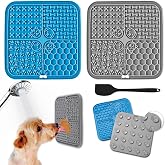 DEPAR Alfombra para Lamer Perros, 2 para Lick Mat para Perros y Gatos, Almohadilla para Lamer Perros con Espátula de Silicona