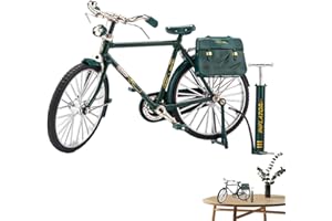 Rosixehird Miniatur- Fahrradmodell Fahrrad, Fahrrad Modell Ornamente, Vintage Finger Fahrrad, Metall Art Dekoration Ornamente Für, Grün mit Pumpe