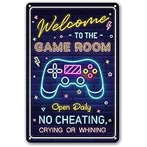 WengBeauty Cartello In Metallo Con Scritta Keep Out Gamer At Work