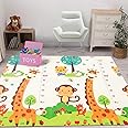 KESI ORNAMENTS Premium Baby Playmat, Soft, Reversible, Easy to Clean, Waterproof & Portable-Non-Toxic BPA Free | Foam Play Mat for Babies, Toddlers, Infant(Jungle Theme),Multicolor