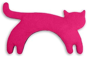 ‎LESCHI LESCHI Wärmekissen - Körnerkissen für Mikrowelle - Tier Katze Pink - anschmiegsames Nackenkissen mit Bio Weizen - ideal als Wärmespender im Winter und bei Verspannungen an Nacken Schulter Hals