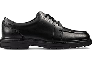 Clarks Loxham Pace Youth Leather Shoes in Black
