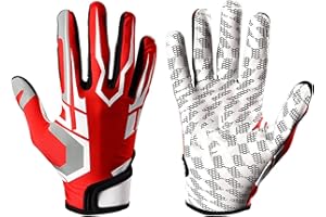 Keenso Guantes de Bateo de Béisbol Guante Receptor Deportivo de Alto Agarre Guantes Protectores Antideslizantes de Fútbol Americano para Jóvenes y Adultos