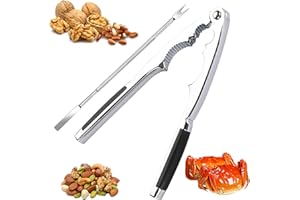 LXYYDS Casse Noix en Acier Inoxydable, Casse Noix avec Poignée Antidérapante, Casse Noisette avec Fourchette, Casse Noix sans Effort, Pince Noix, pour Noix, Aux Noix, Noisettes, Amandes