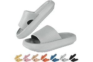 HEPODA Claquette Hommes Femme Été Pantoufles de Douche Sandales Confortable Maison Chaussons de Bain Antidérapant Chaussures de Piscine Plage Pantoufles Plateforme