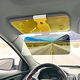 HD Car Visor Extender, 2 in 1 Universal Day and Night Anti-Glare Visor, Adjustable Angle Anti Dazzle and UV Protection for Ca
