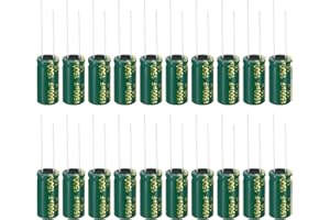 PATIKIL 16V 1500uF Electrolytic Capacitors, 20Pcs 10x20mm Aluminum High Frequency Electrolytic Capacitors for TV, LCD Monitor, Refrigerator, Circuit Boards, Green