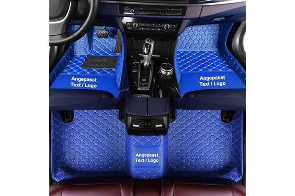Tapis de Sol Personnalisés Maidao pour Opel Insignia Astra Mokka Zafira Adam Grandland x Corsa, Tapis en Cuir PU imperméable Anti-poussière Bleu