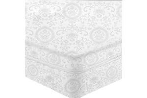 CARITEX Fodera Coprimaterasso in Cotone Damasco con Cerniera - Dimensioni Varie S514 Matrimoniale