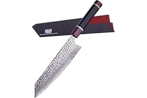 FINDKING Serie Eternity, coltello giapponese Kiritsuke con fodero, coltello da chef Gyuto multiuso, lama in acciaio Damasco, per carne, frutta, verdura, 9 pollici/22CM