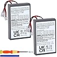 Batmax 2Pc 2000mAh LIP1522 KCR1410 Battery for Sony PS4 PlayStation 4 Slim/Pro Dualshock CUH-ZCT1E CUH-ZCT1H CUH-ZCT1U CUH-ZCT2, CUH-ZCT2U Controller