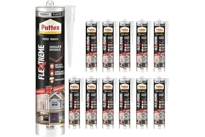 TMPPRO Baukleber, Universalkleber, Montagekleber Flextreme - weiß - Universalkleber für Innen & Außen (12 x 280ml)