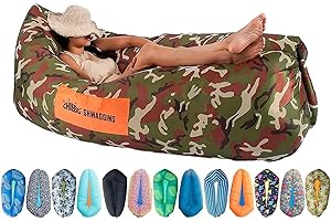 Chillbo Shwaggins Aufblasbare Couch, cooler aufblasbarer Stuhl, einfacher Aufbau, er ist ideal als Wanderausrüstung, Strandkorb und auf Musikfestivals oder als Geschenk für Papa