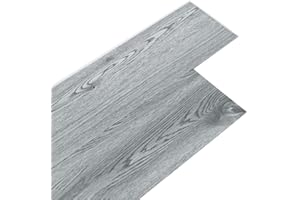 INMOZATA 5,01m² PVC Bodenbelag Selbstklebend Holzoptik Vinylboden Selbstklebend Rutschfeste Wasserfest Schneidbar Laminatboden -91,5cm x 15,2cm -Dicke 2 mm-36 Fliesen-Grau