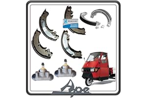 KIT COPPIA GANASCE FRENO FRENI ANTERIORE E POSTERIORE COMPLETO DI CILINDRETTI PER APE 50 ORIGINALE PIAGGIO.