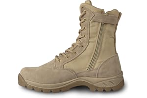 LUDEY Militärstiefel Herren Gemütlich Einsatzstiefel Kampfstiefel Wasserdichte Schwarze Tactical Boots Armeestiefel mit seitlichem YKK-Reißverschluss Modell-928