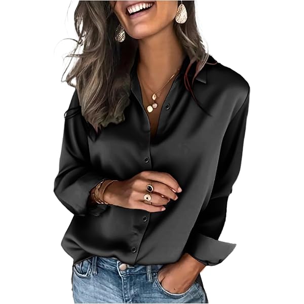 CUPSHE Satijnen Shirt Top voor Vrouwen Bow Tie Lange Mouw