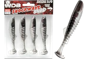 ANGEL-BERGER Wild Devil Baits Shockwave Shad Leurre pour bébé en caoutchouc pour sandre