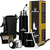 Mate Argentino Kit, Mate To Go Pro LOCOLIMA&reg;, 750 ml Self-Priming Matte Thermos and Stainless Steel Thermal Tumbler 220 ml, C
