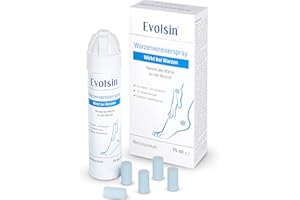 ‎EVOLSIN Evolsin® Warzenvereiser Spray bei gewöhnlichen Warzen & Dornwarzen I Warzen Vereisung hygienisch & sicher I Warzenmittel + 12 Applikatoren