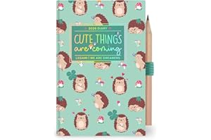 Legami - Agenda photo double quotidien Mini 2026, Hedgehog, 12 mois, carnet d'adresses et crayon inclus, fermeture avec élastique, de janvier 2026 à décembre 2026, en papier FSC certifié, 7x10 cm