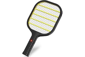 WUEAOA Electric fly zapper racket Ultralight portable 35cm,Electric Fly Swatter Battery Operated bug zapper racket for Indoor & Outdoor (Batteries not Included)