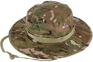 QMFIVE Tactical Boonie Hat, Sombrero Redondeado de Camuflaje Pescador Sun Protection Cap para Outdoor Climb Camping