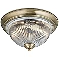 Traditional Antique Brass IP44 Bathroom Ceiling Light