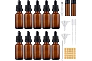 Xishoyen 10 flaconi contagoccia, flacone ricaricabile 20 ml, bottiglia farmacista con contagoccia, oli essenziali, profumi, soluzioni