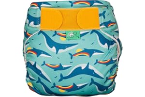 TOTSBOTS – Baby-Schwimmwindel – wiederverwendbare Schwimmwindeln, Größen für Neugeborene bis Kleinkinder, schwimmbadsicher – Regenbogenwal (Größe 1, 4,5–9 kg)