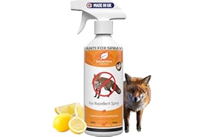 NATURAL HOME SOLUTIONS Eco Fox Repellent Big Value 1L Stop Foxes In Garden Anti Fox Fouling Spray Fox Deterrent Stop Fouling Digging Scratching Natural Humane Citrus Spray