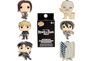 FUNKO Loungefly Pop! 6 Pieces Blind Pin Set: Aot Characters - Eren Jaeger - Attack On Titan - Blind Box Pins de Esmalte- Broche Coleccionable - para Mochilas Y Bolsos - Idea de Regalo- Mercancia Oficial