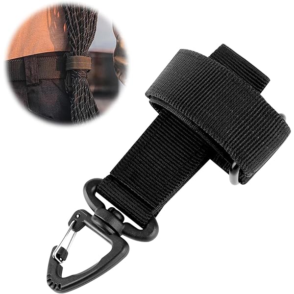 2 Moschettoni Tattici Con Portachiavi - Gancio Da Cintura In Nylon - Per Escursionismo, Campeggio E Zaini