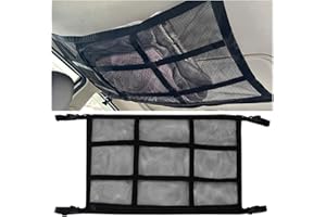 Adunsiaoto Rete Portabagagli da Tetto per Auto, Universale Regolabile in Rete Organizer da Carico Tetto Auto per SUV Jeep Furgone, Carico Soffitto Automobile Interni Accessori con Cerniera
